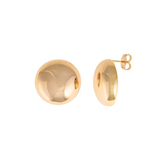 Picture of Pendientes Electra plata chapado dorado circulo liso