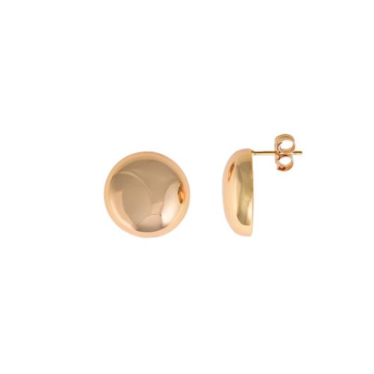 Picture of Pendientes Electra plata chapado dorado circulo liso