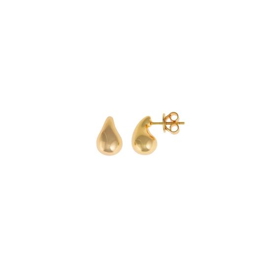 Picture of Pendientes Electra plata chapado dorado gota lisa