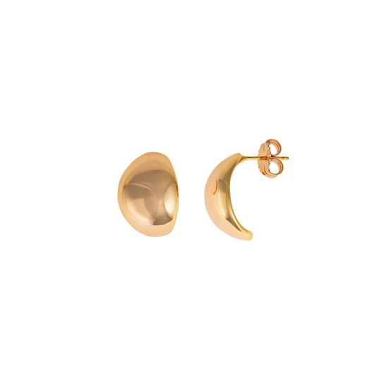 Picture of Pendientes Electra plata chapado dorado ovalo liso