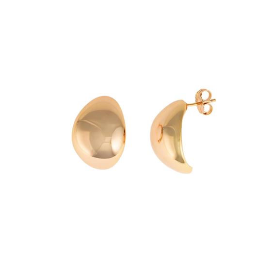 Picture of Pendientes Electra plata chapado dorado ovalo liso