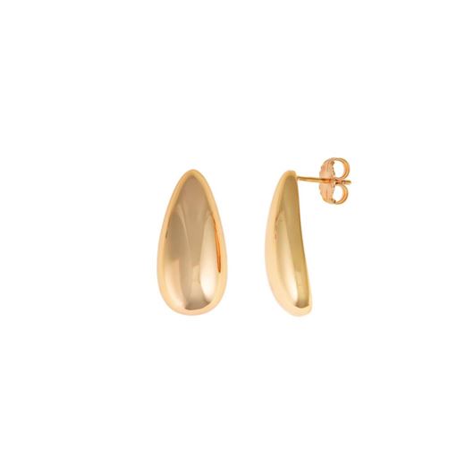 Picture of Pendientes Electra plata chapado dorado pera liso