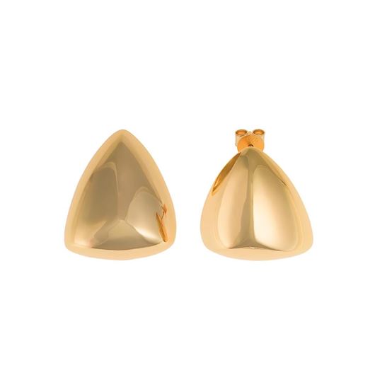 Picture of Pendientes Electra plata chapado dorado triangulo liso