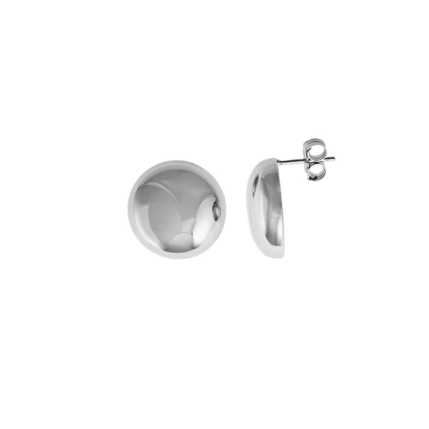 Picture of Pendientes Electra plata rodio circulo liso