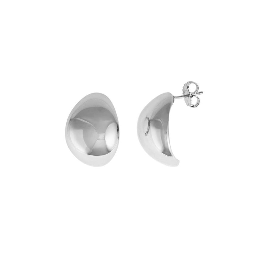 Picture of Pendientes Electra plata rodio ovalo liso