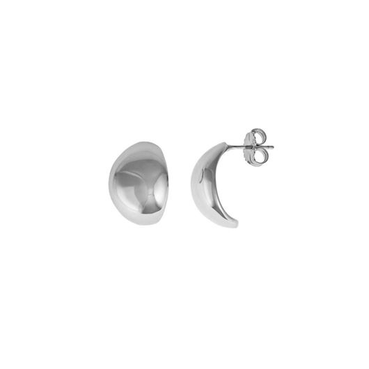 Picture of Pendientes Electra plata rodio ovalo liso