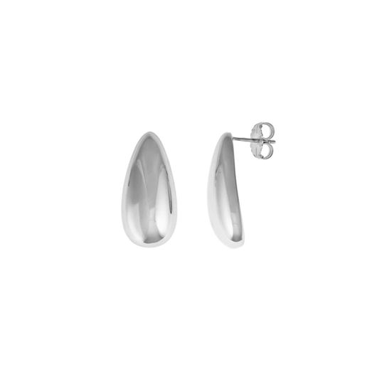 Picture of Pendientes Electra plata rodio pera liso