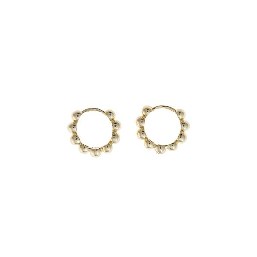 Picture of Pendientes Minijewels plata chapado dorado aro con bolitas