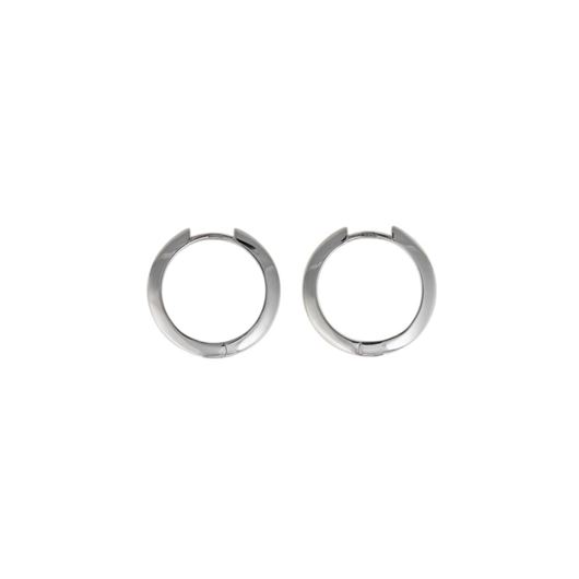 Picture of Pendientes plata rodio aro tubo plano liso