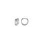 Picture of Pendientes plata rodio aros cenefa liso
