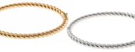 Picture of Pulsera Hoops plata chapado dorado gallonada