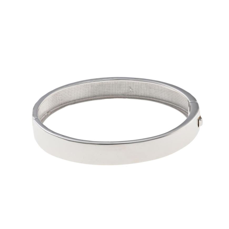 Picture of Pulsera Hoops plata rodio lisa