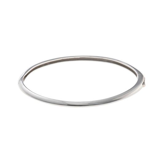 Foto de Pulsera Hoops plata rodio tubo plano lisa