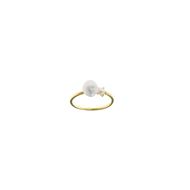 Picture of Sortija Minijewels plata chapado dorado perla keshi