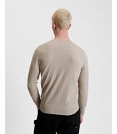 Picture of Jersey punto fino cuello redondo beige 