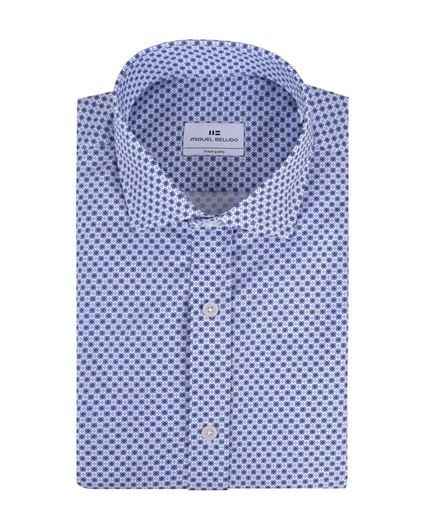 Foto de Camisa azul estampado geometrico