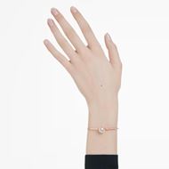 Foto de Brazalete Dextera Talla redonda, Blanco, Baño tono oro rosa