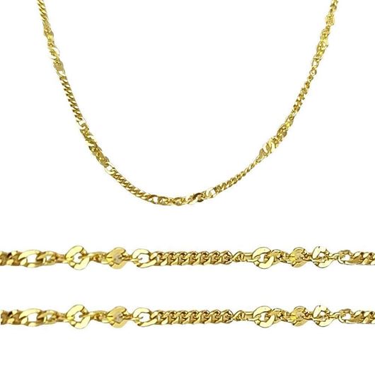 Foto de Cadena oro amarillo 18kt, 45cm, eslabón fantasía