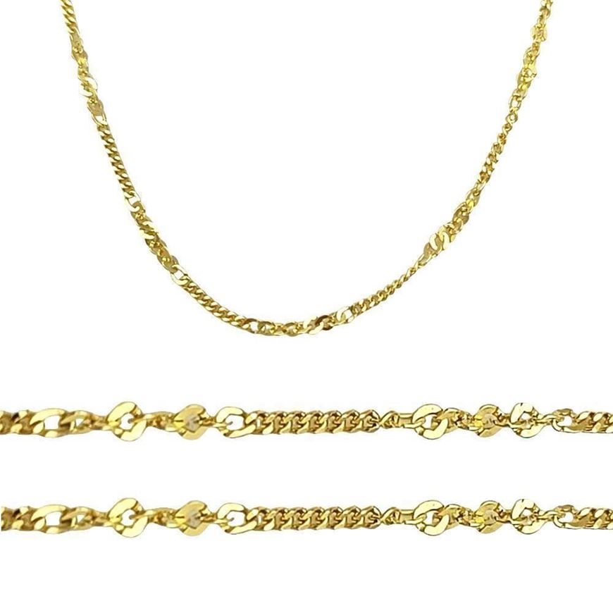 Foto de Cadena oro amarillo 18kt, 45cm, eslabón fantasía