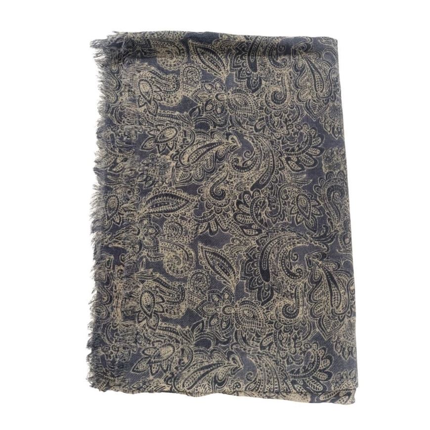 Picture of Foulard estampado paisley tonos azules 70x200