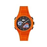 Foto de Reloj Lacoste multifunción correa de silicona naranja y negro