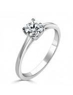 Foto de Soliario en oro blanco 18kt 1 brillante de 0,50ct Color H, Pureza VS2 (Certificado Gia)