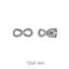Picture of Pendientes infinity en plata con circonitas