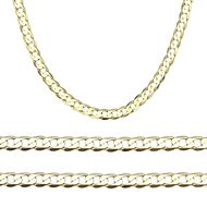 Foto de Cadena oro amarillo 18kt eslabón barbado lapidado 2,5mm, longitud 50cm