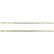 Foto de Cadena de oro amarillo 18kt eslabón programado 3x1, longitud 50cm