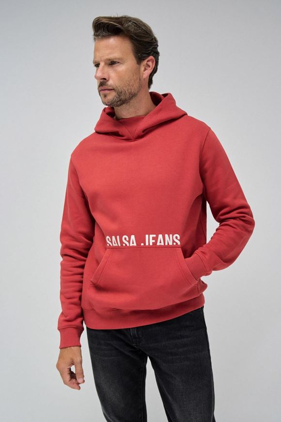 Foto de Sudadera French Terry con capucha roja