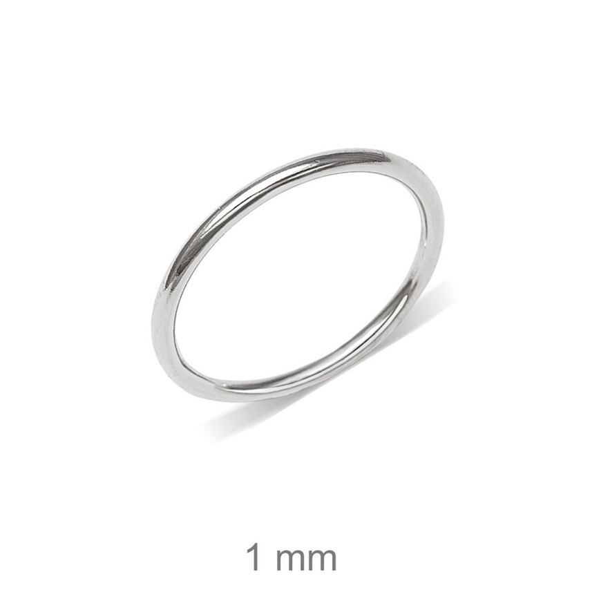 Foto de Anillo de plata liso 1mm grosor