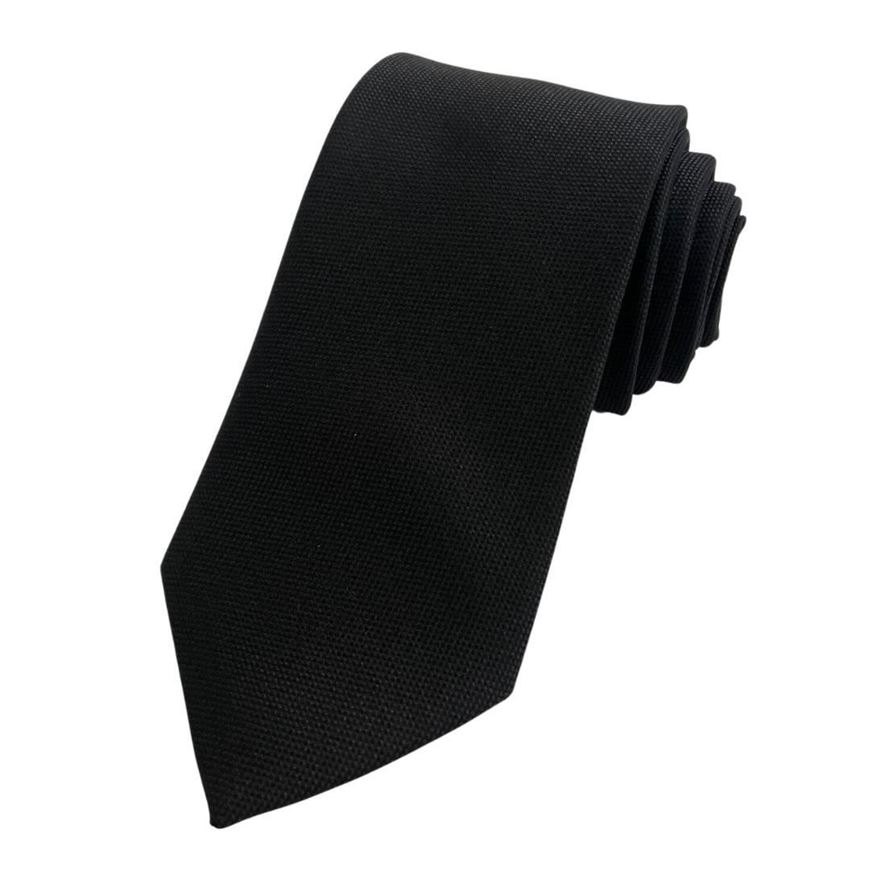 Foto de Corbata microfibra negro liso