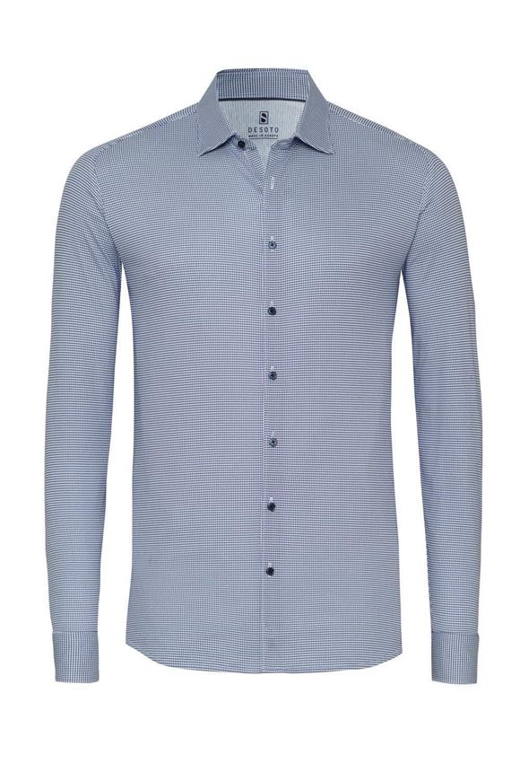 Foto de Camisa estampado micro lunares azules slim fit