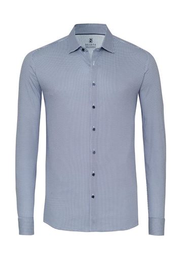 Foto de Camisa estampado micro lunares azules slim fit 