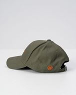 Foto de Gorra verde caqui con logo bordado naranja