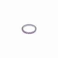 Foto de Sortija Balanced plata rodio circonitas lavanda