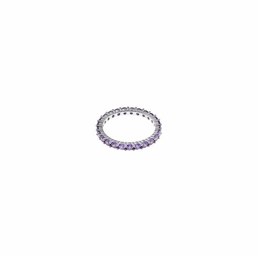 Foto de Sortija Balanced plata rodio circonitas lavanda