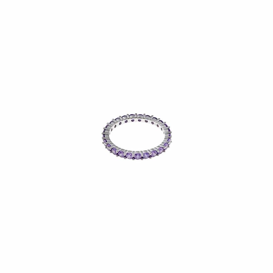 Foto de Sortija Balanced plata rodio circonitas lavanda