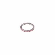 Foto de Sortija Balanced plata rodio circonitas rosas