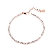 Picture of Pulsera Blink riviere de plata baño oro rosa con circonitas