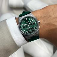 Foto de Reloj Cluse Vigoureux Chrono de silicona color verde y plateado