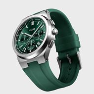 Foto de Reloj Cluse Vigoureux Chrono de silicona color verde y plateado