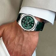 Foto de Reloj Cluse Vigoureux Chrono de silicona color verde y plateado