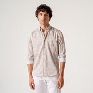 Foto de Camisa estampado geometrico slim fit tonos verdes