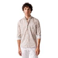 Foto de Camisa estampado geometrico slim fit tonos verdes