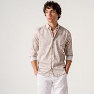 Foto de Camisa estampado geometrico slim fit tonos verdes