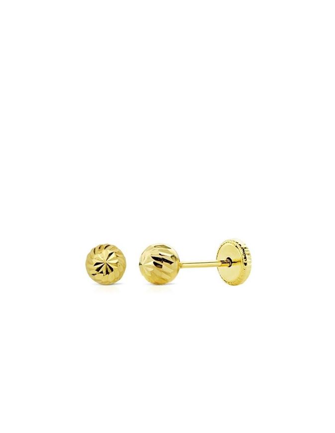 Foto de Pendientes dormilones bola 3 mm oro amarillo gallonada