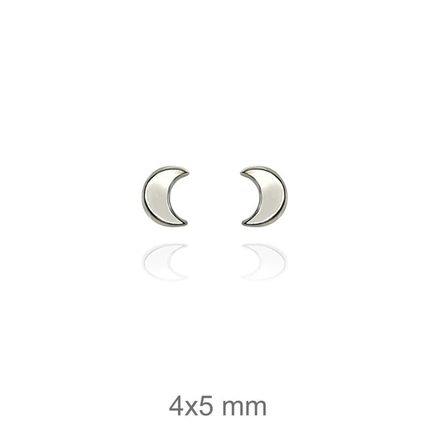Foto de Pendientes dormilones luna oro blanco
