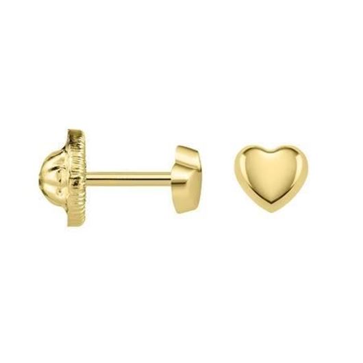 Foto de Pendientes de bebé corazones en oro amarillo 18kt