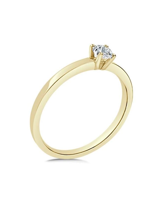 Picture of Solitario en oro amarillo 18kt y 1 brillante 0,10ct, Color G, Pureza SI